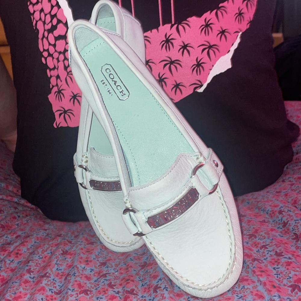 Coach Mint Leather Loafers - Picture 3 of 11